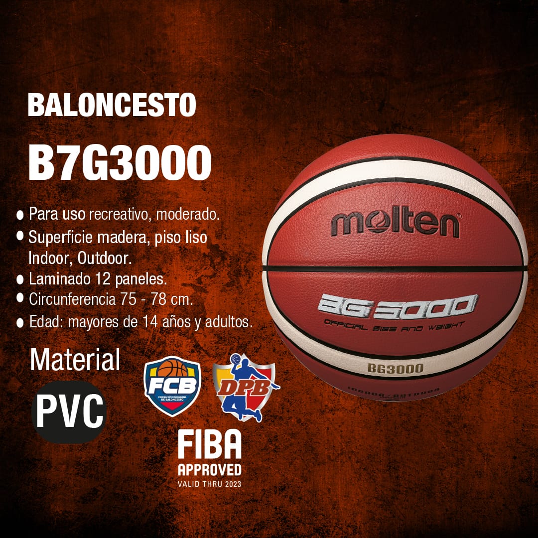 Balón de Baloncesto Molten BG3000 - Molten ColombiaBalón de Baloncesto