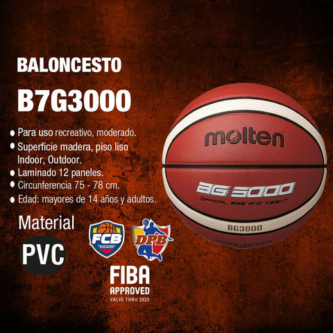Balón de Baloncesto Molten BG3000 - Molten ColombiaBalón de Baloncesto