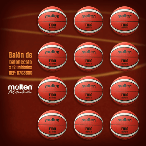 Balón de Baloncesto Molten BG3800 (SET X12) - Molten ColombiaBalón de Baloncesto