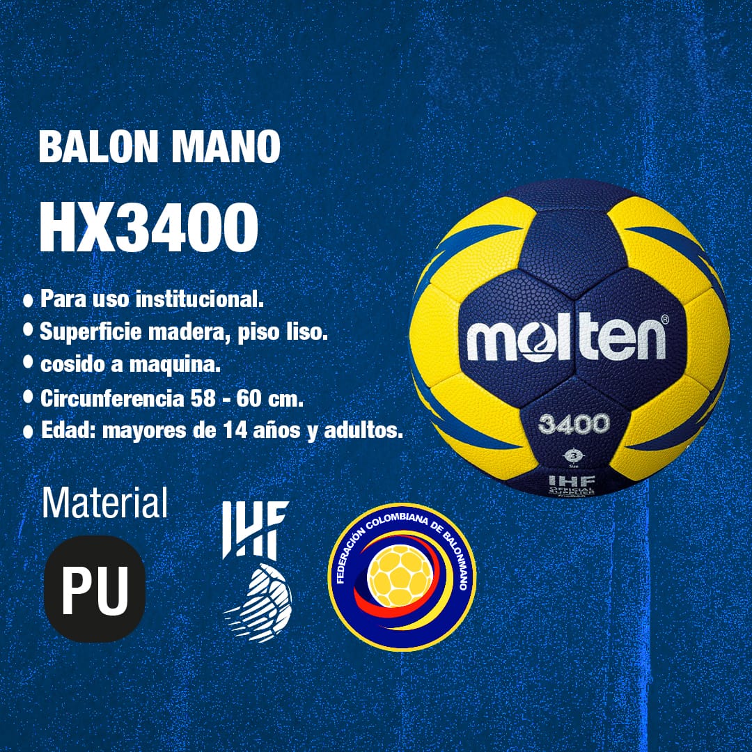 Balón de Balonmano Molten HX3400 - Molten Colombia, alta durabilidad y rendimiento