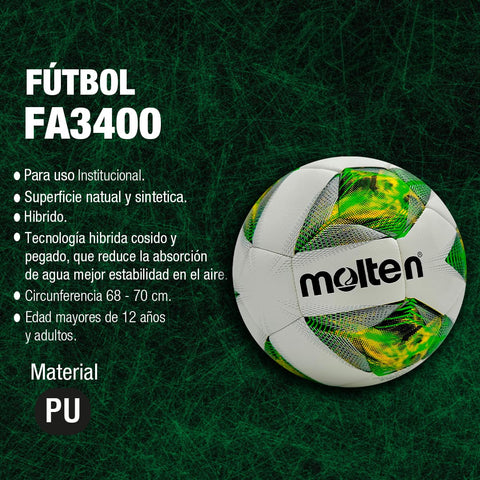 Balón de Fútbol Molten FA3400 - G - Molten ColombiaBalón de Fútbol