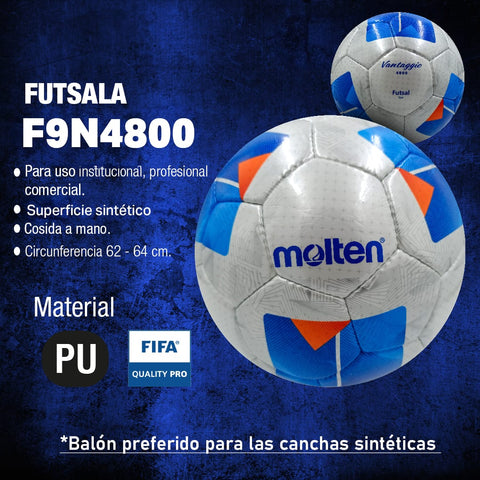 Balón de Fútbol Sala Molten F9N4800 - Molten Colombia Balón de Fútbol Sala Sello FIFA QUALITY PRO