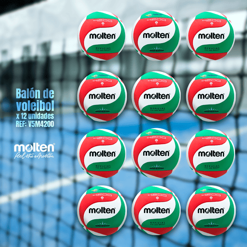 SET X 12 Balónes de Voleibol Molten VM4200 - Molten ColombiaBalón de Voleibol