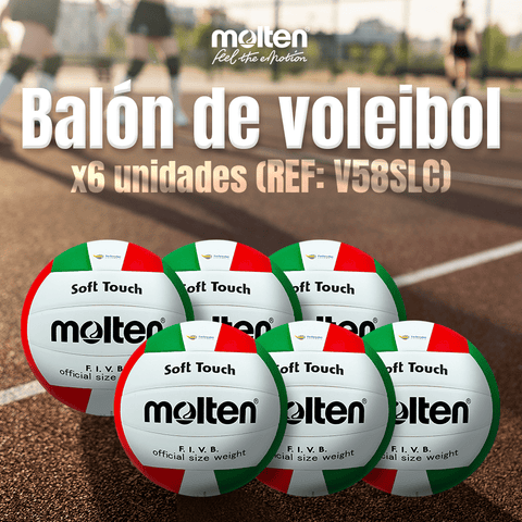 (SET X 6) Balón de Voleibol Molten V58SLC - Molten ColombiaBalón de Voleibol